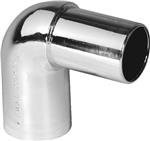 Vinkel 90 grd 32mm indstik/spids krom pp