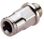 Straight adaptor hex 6mm m5 nickel brass