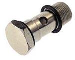 Banjo bolt g1/8" single nickel brass