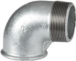 Vinkel galvaniseret 90g 1/2" i+u gevind