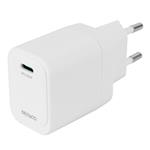 Deltaco usb-c pd væglader, 20w, hvid
