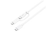 Deltaco usb-c + lightning adapter, hvid