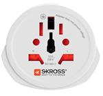 Skross verden til eu adapter, hvid