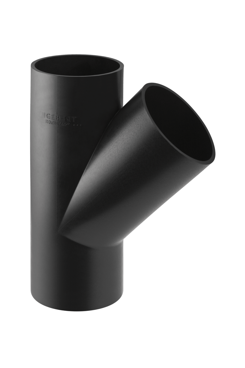 Peh grenrør geberit 45° ø56 mm