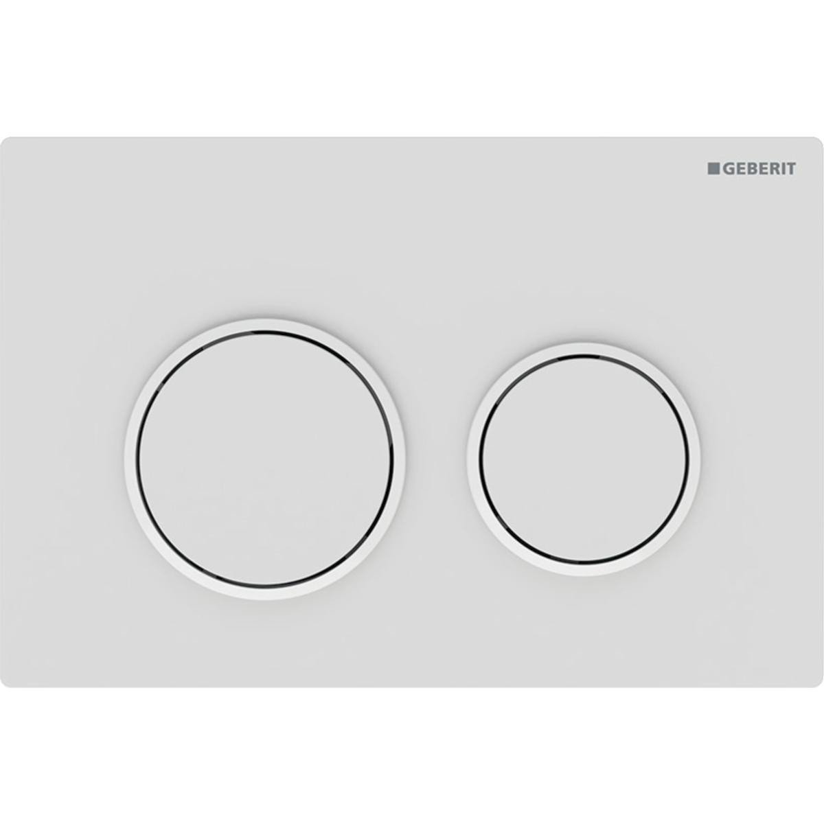 Geberit Omega20 betjeningsplade duo, hvid mat/blank