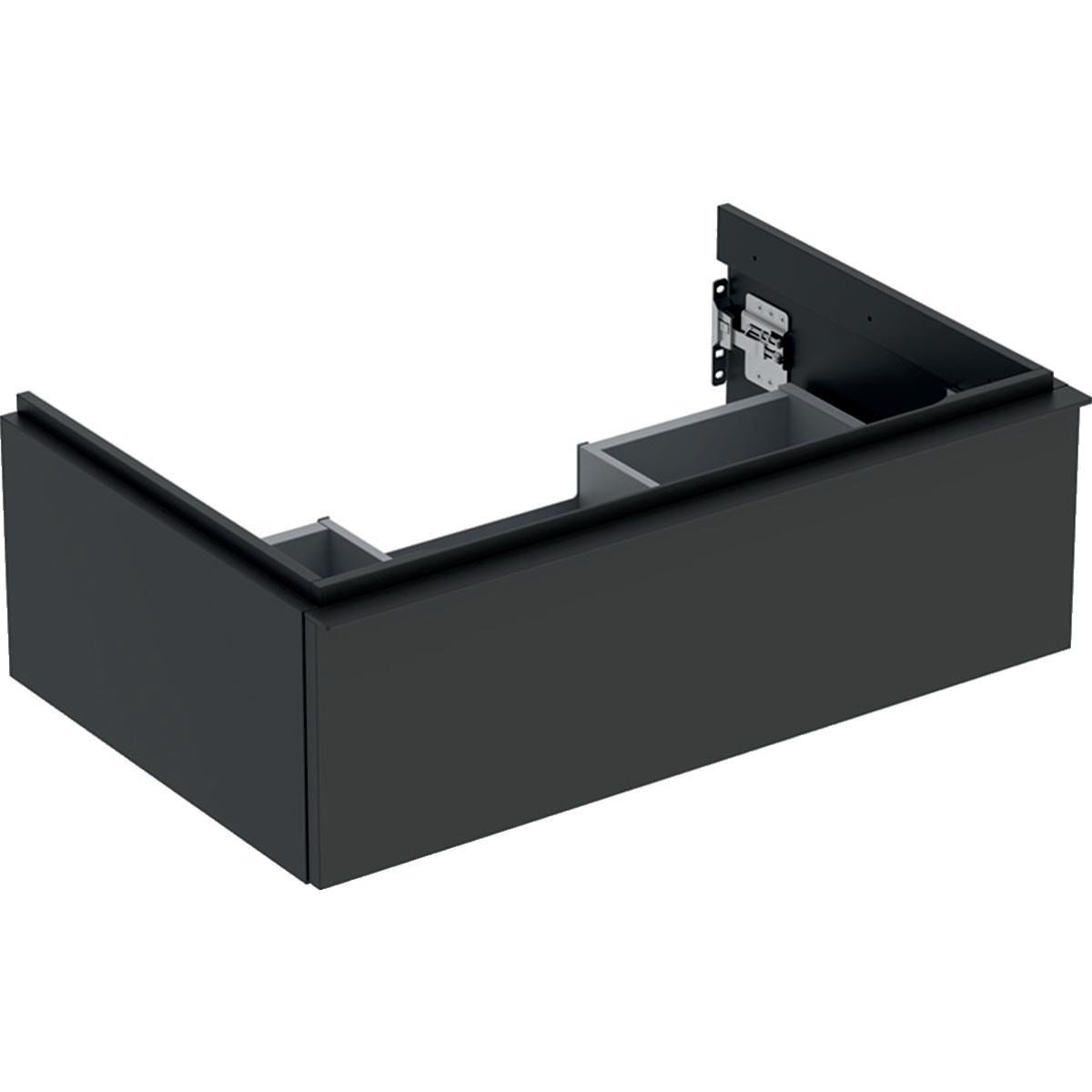 Geberit Icon vaskeskab 740 x 476 x 247 mm, 1 skuffe, Lava højkomprimeret trelags-spånplade, mat lake