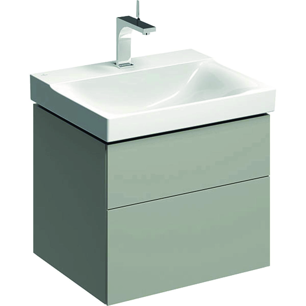 Geberit XENO2 vaskeskab 580x530x462mm m/2skuffer greige spånplade lak