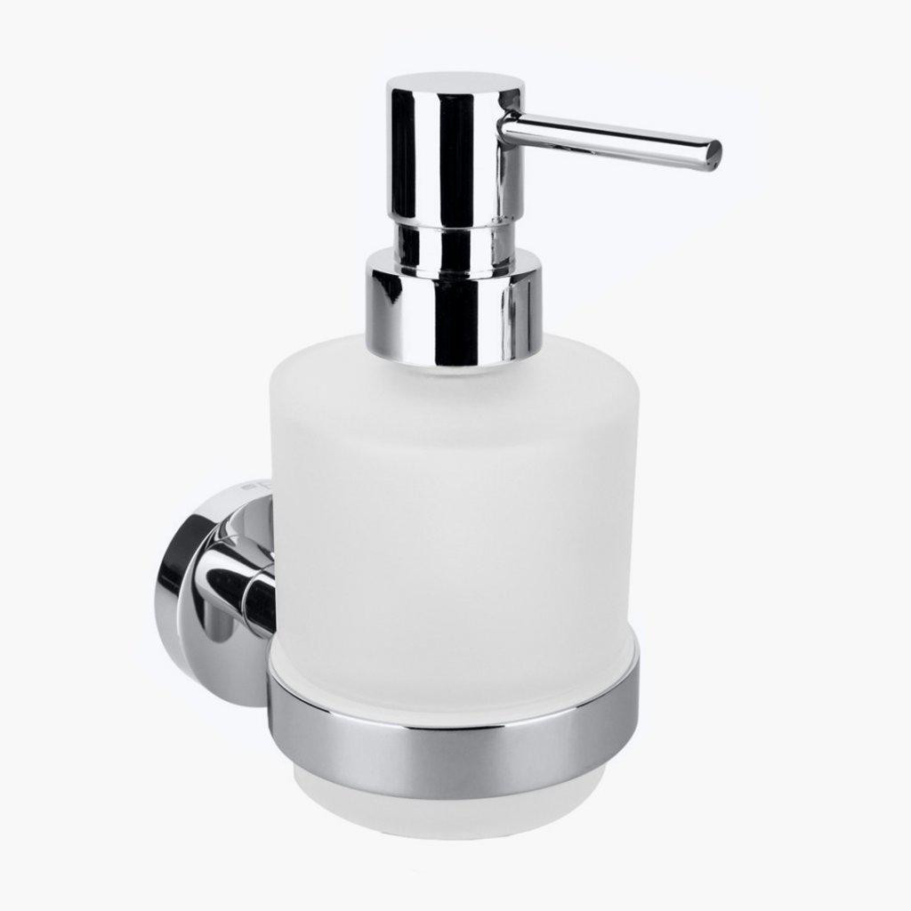 KRISS Simple sæbedispenser til væg krom/matteret glas