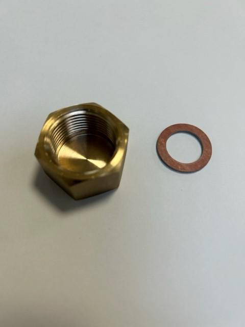 Slutmuffe Rødgods med pakning 3/4"