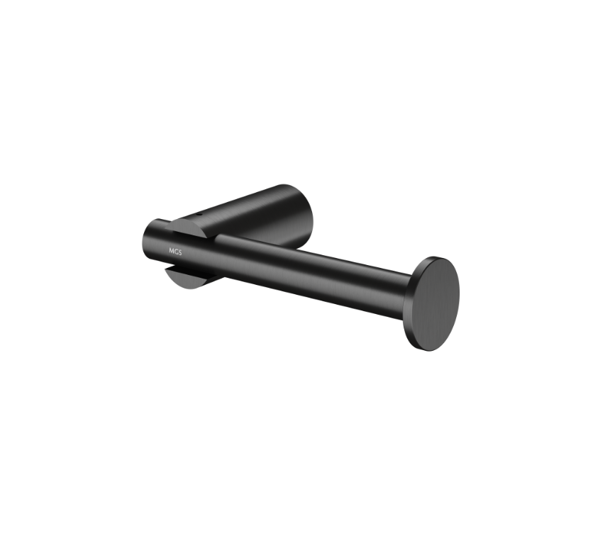 MGS Toiletrulleholder - sort rustfrit stål