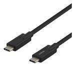 Deltaco usb-c kabel, 2m, 5 gbit/s, sort