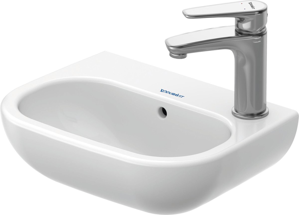 Duravit D-Code håndvask 360mm m/hanehul venstre