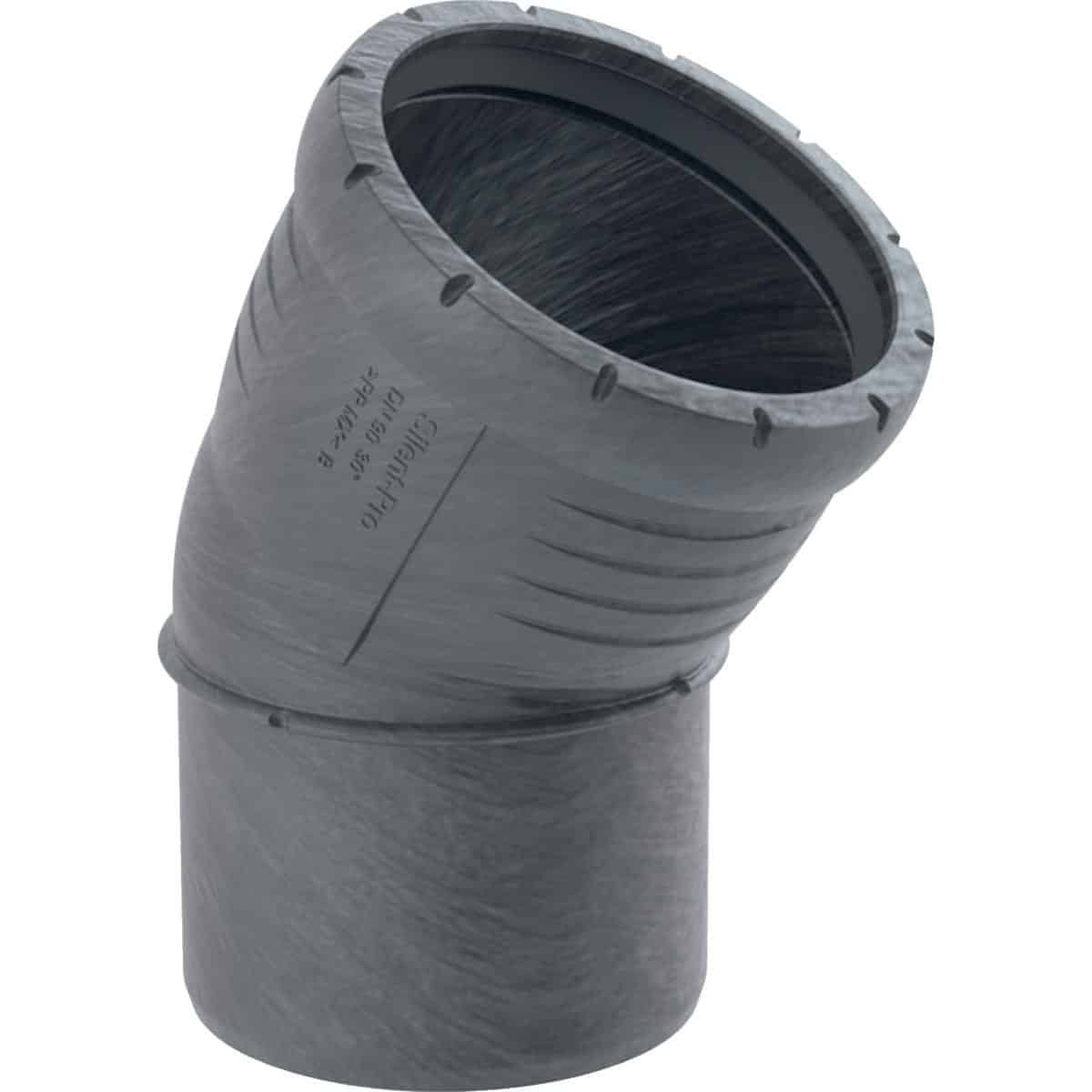 Geberit Silent Pro bøjning 30° PP MX 50mm stikmf sort