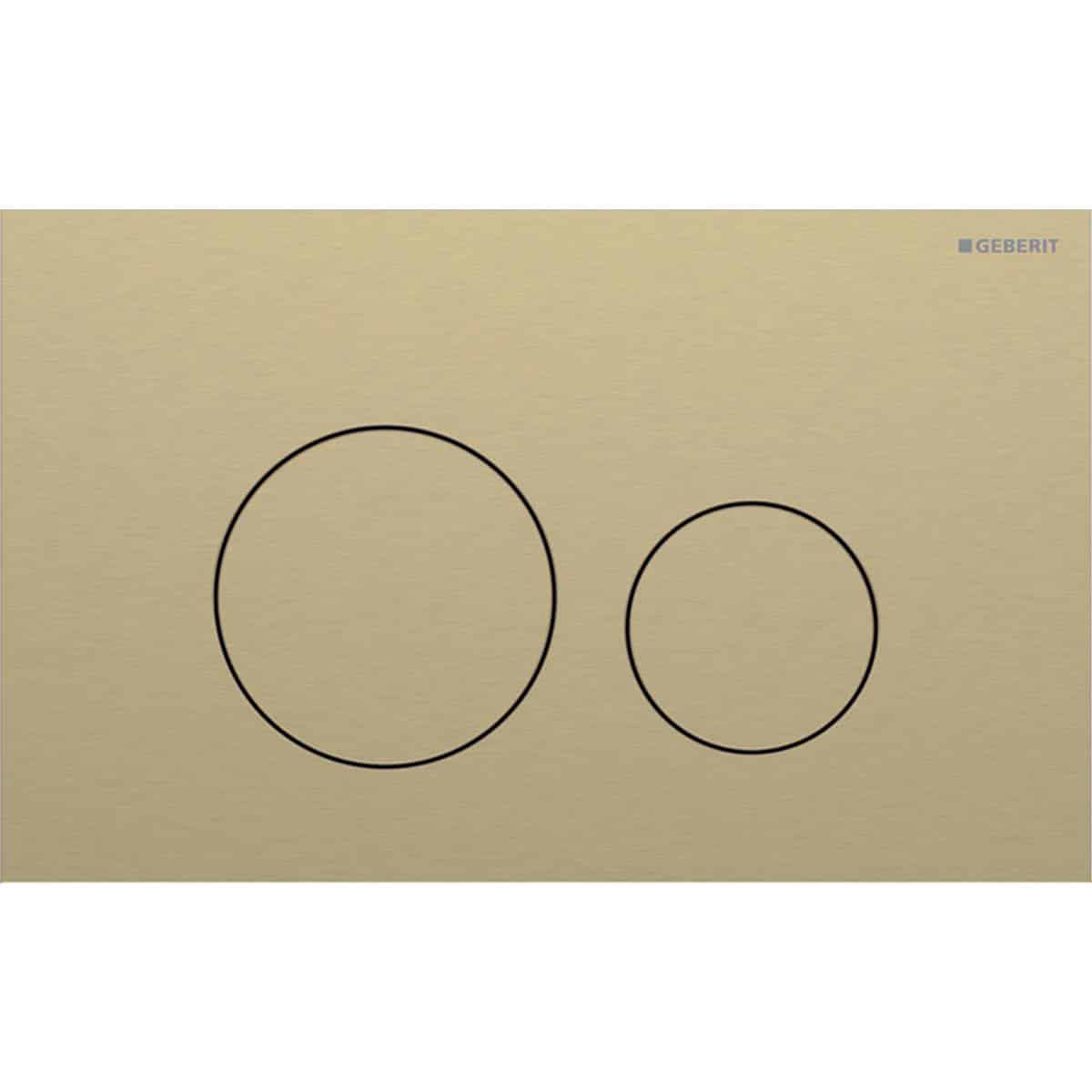 Geberit Sigma40 betjeningsplade m/2 skyl round easy-to-clean børstet messing
