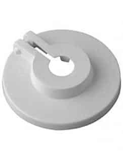 Plastroset med krave 2-delt 18xØ70 mm hvid