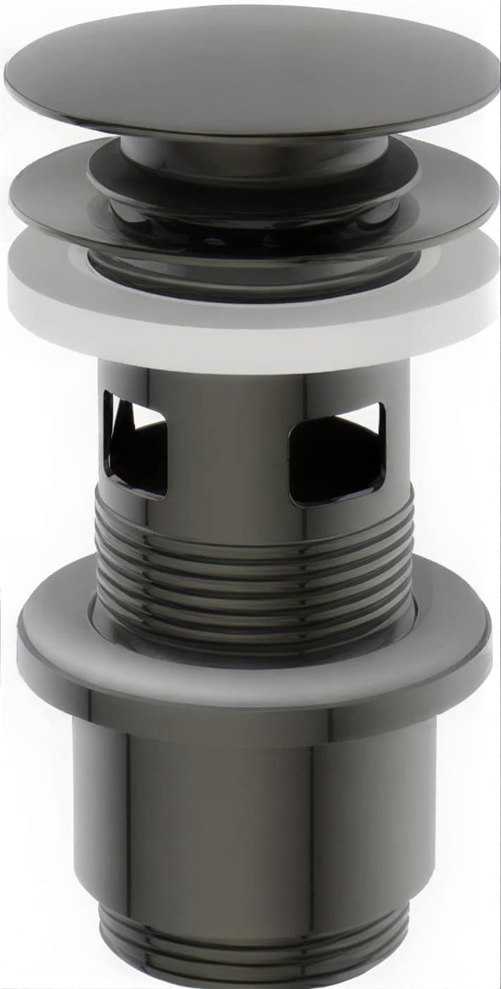 Lux push-bundventil magnetic grey