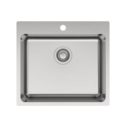 Lavabo LA køkkenvask rustfrit stål 550x500x200mm hh/strainer børstet