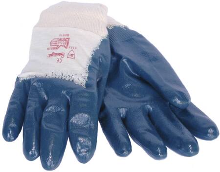 Handske nitril halvdyp blue grip let s9