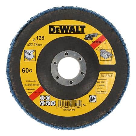 Dewalt flap disc, 125 mm, k60