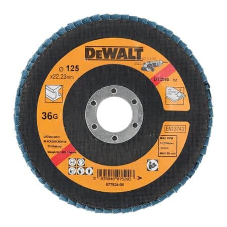 Dewalt flap disc, 125 mm, k36