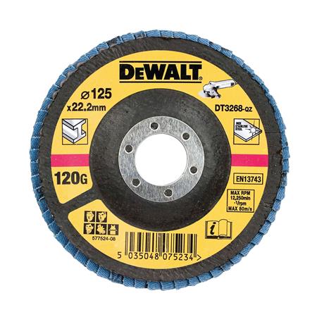 Dewalt extreme flap disc, 125 mm, k120
