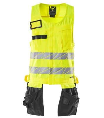 Værktøjsvest hi-vis gul/sort s