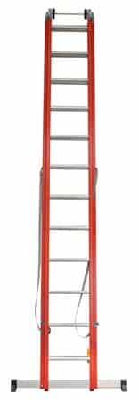 Skydestige 2-delt 2x12 trin glasfiber