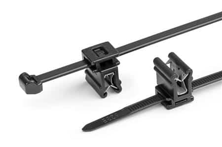 Kantclips med binder 4,6x200 sort uv