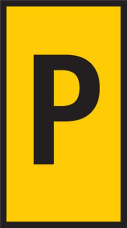Ledningsmærke p gul w1