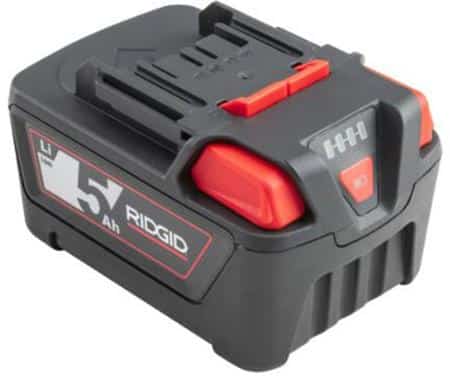 Ridgid 18v li-lon batteri 18v 5,0 amp