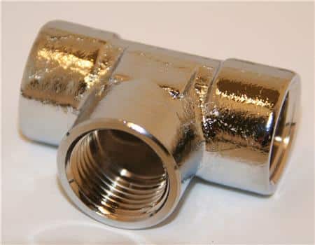 Tee ms 3/8 krom
