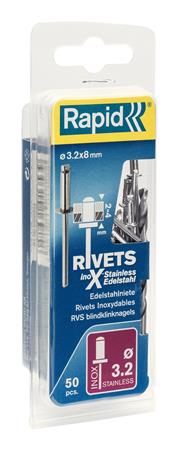 Nitte rustfristål 304 ø3,2x8mm