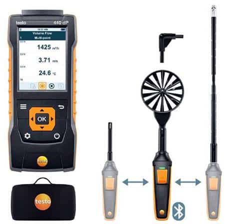 Testo 440 delta p flow kombisæt 2 med bt