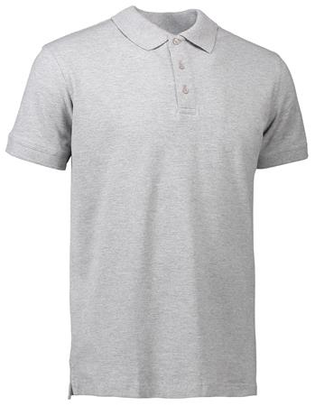 Polo stretch grå melange m