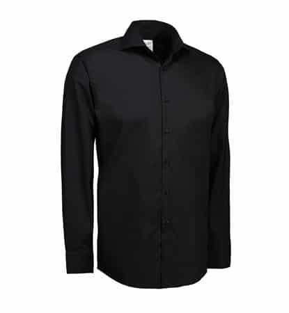 Skjorte twill læ sort 3xl
