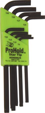 Sekskantnøglesæt t9-t40 prohold