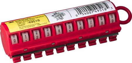 Tape mrk:0-9 i dispenser handy marker
