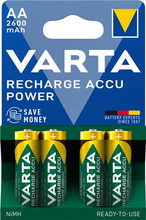Genopladeligt batteri aa 2600mah 4-pak