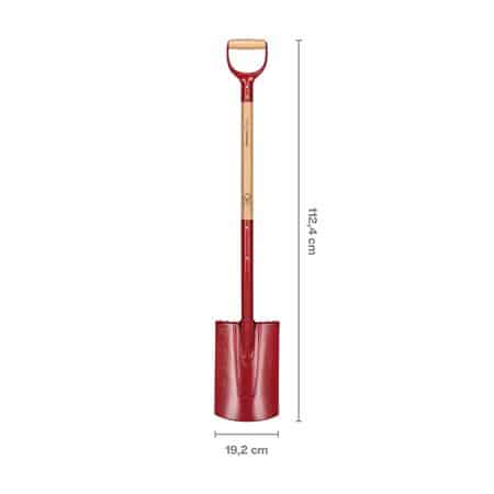 Fiskars spade,afrundet l.skaft