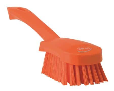 Vaskebørste m/kort skaft, 270mm, orange