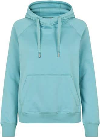 Hættesweatshirt dame støvet aqua s