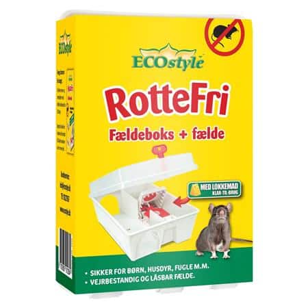 Rottefri fældeboks inkl. fælde