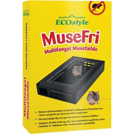 Musefri multifangst musefælde metal sort