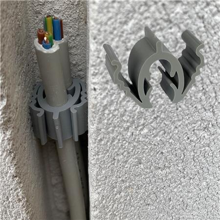 Rille clips pro til kabler ku ø11 & ø8