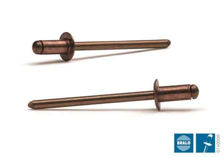 Blindnitte 4,0x8mm kobber