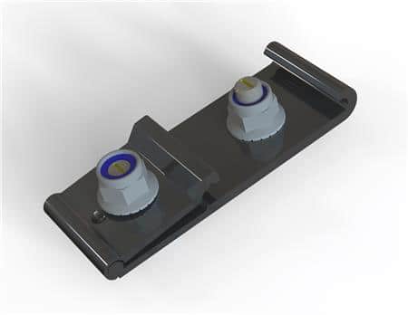 Fixnordic kryds led beslag sort - skinne
