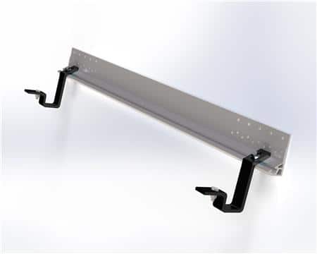 Tagkrog base 1100 mm med 2 kroge i sort