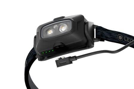 Genopladelig pandelampe. 500 lumen. ip68