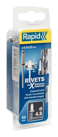 Nitte rustfristål 304 ø4,8x25mm