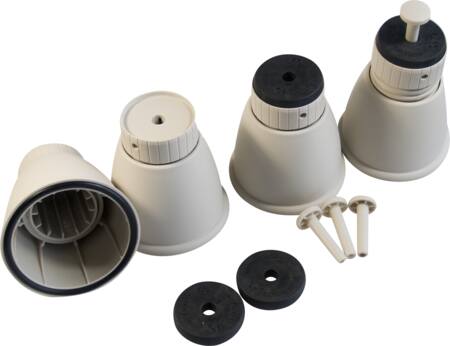 Plastfødder beige plastnitte, 105 mm